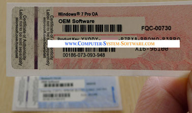 Di computer dell'etichetta pro OA COA dell'autoadesivo dell'OEM di Windows 7 con la chiave genuina del prodotto dell'OEM